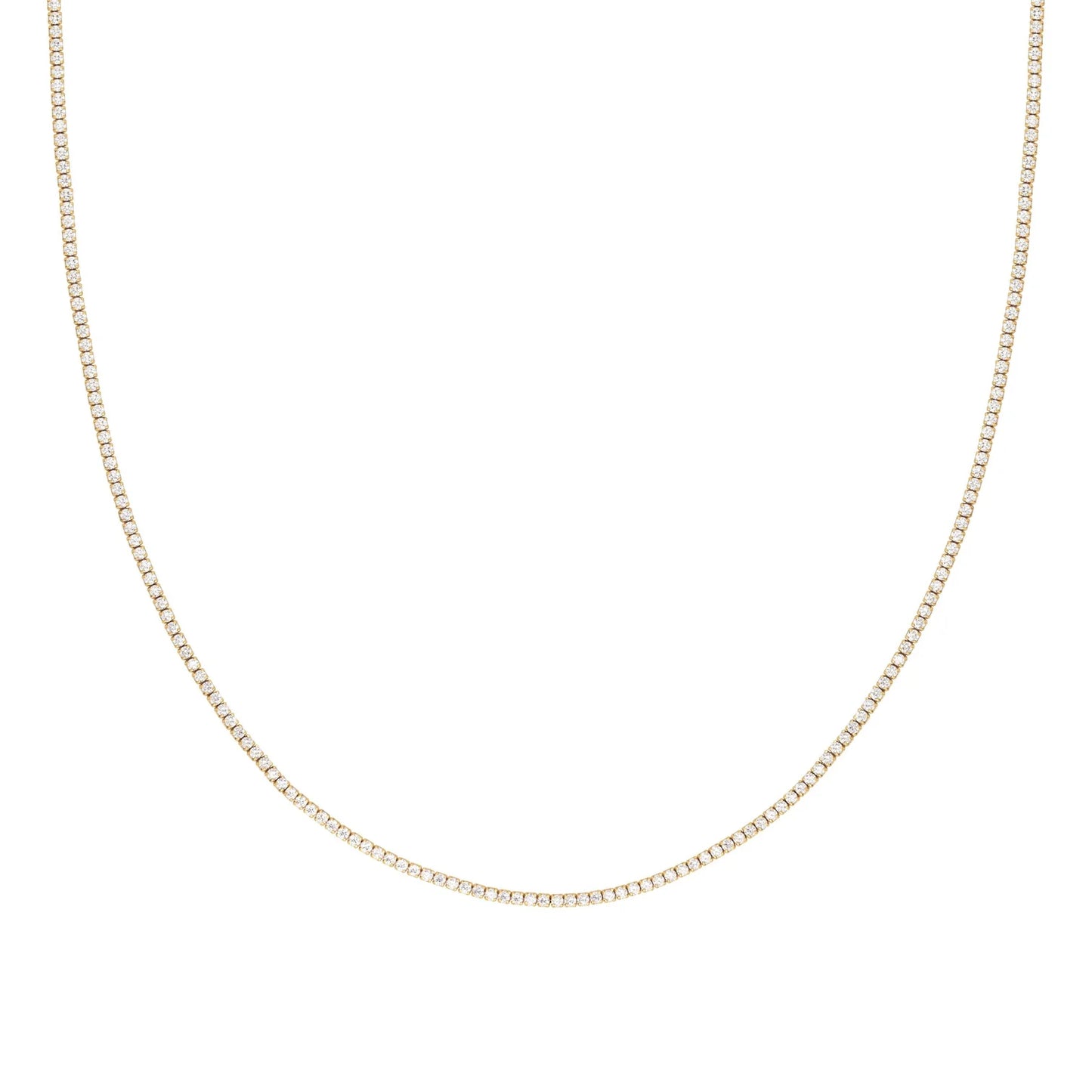 Cubic Zirconia Collar Necklace in 18K Gold Vermeil