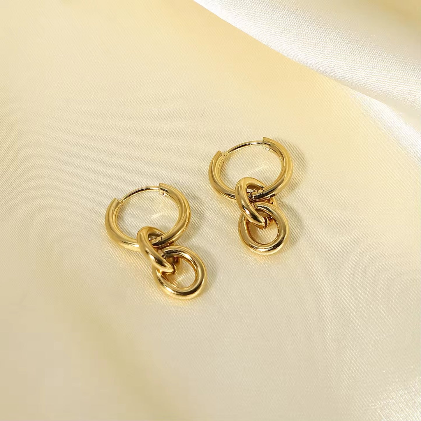 Convertible Link Huggie Hoop Earrings