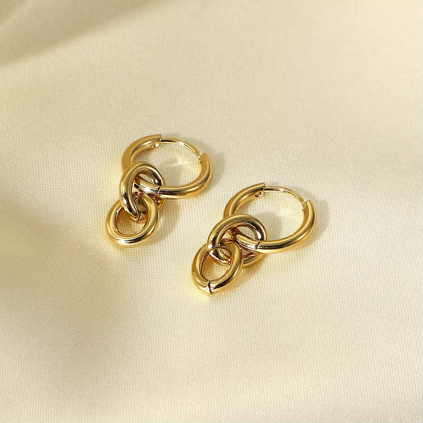 Convertible Link Huggie Hoop Earrings