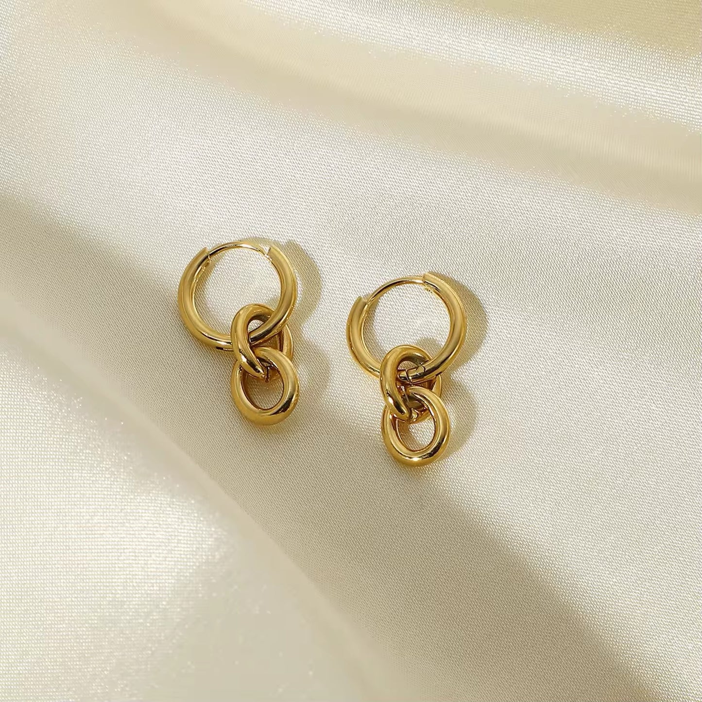 Convertible Link Huggie Hoop Earrings