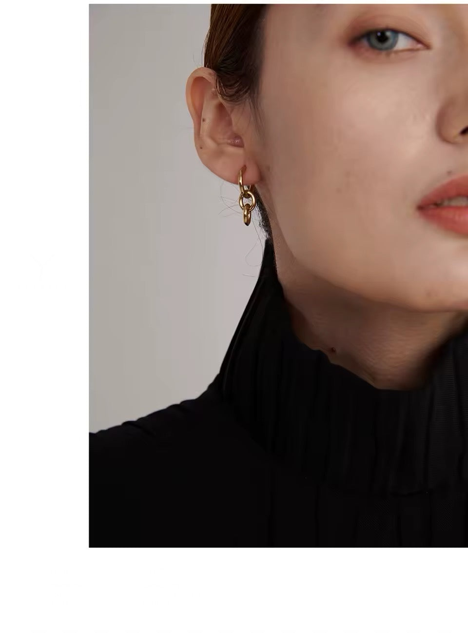 Convertible Link Huggie Hoop Earrings