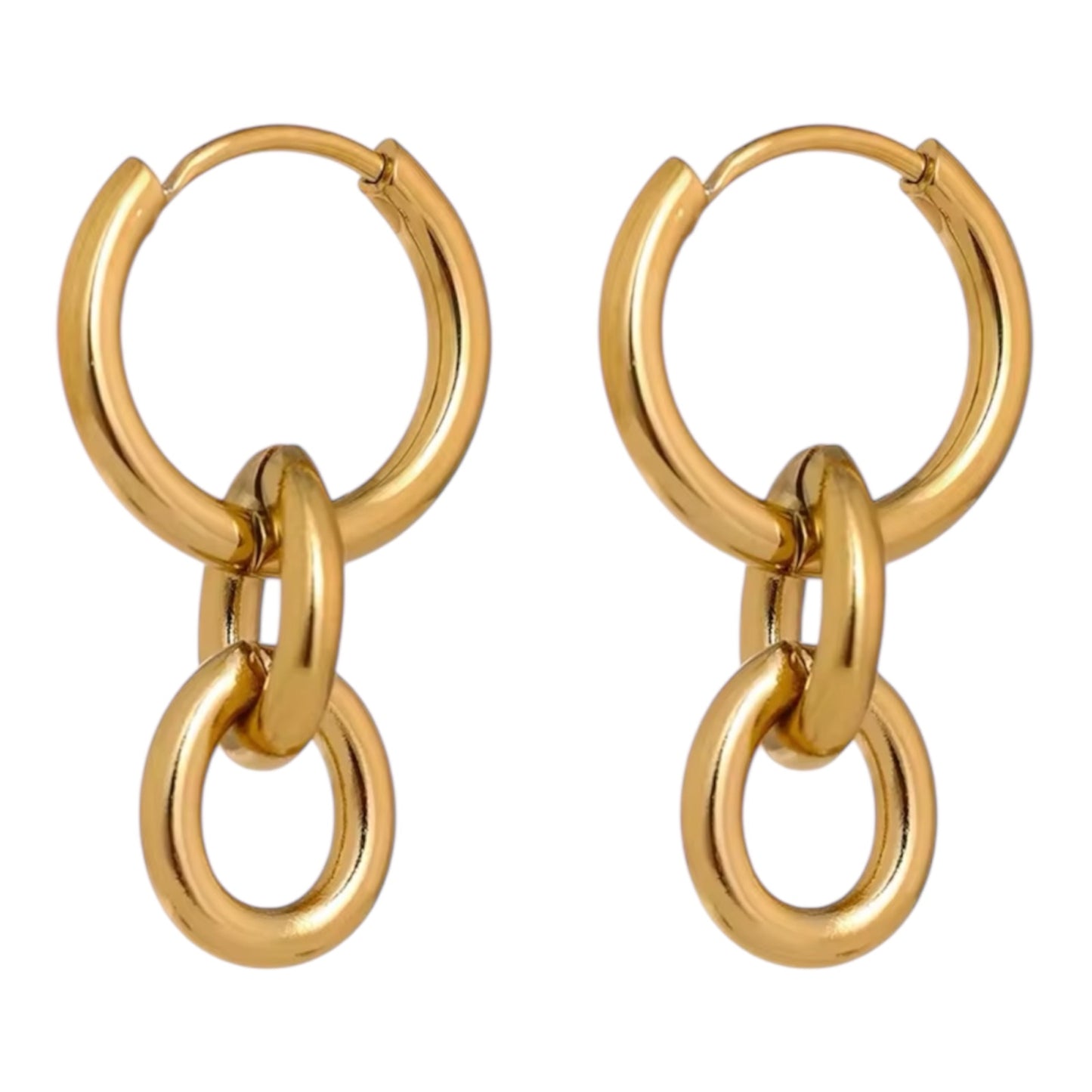 Convertible Link Huggie Hoop Earrings