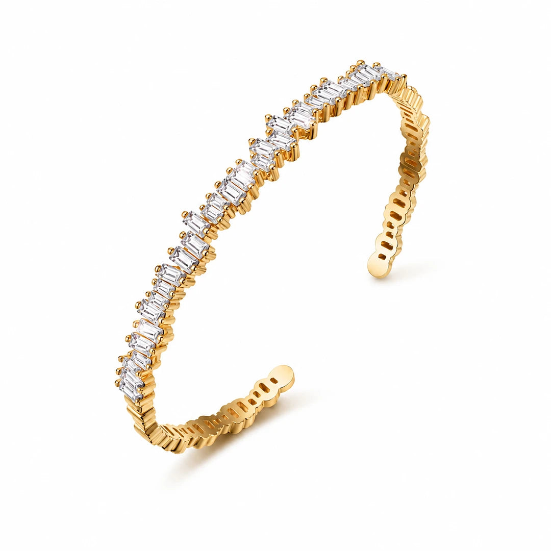 Zard Jewelry Asymmetrical Baguette CZ Bracelet