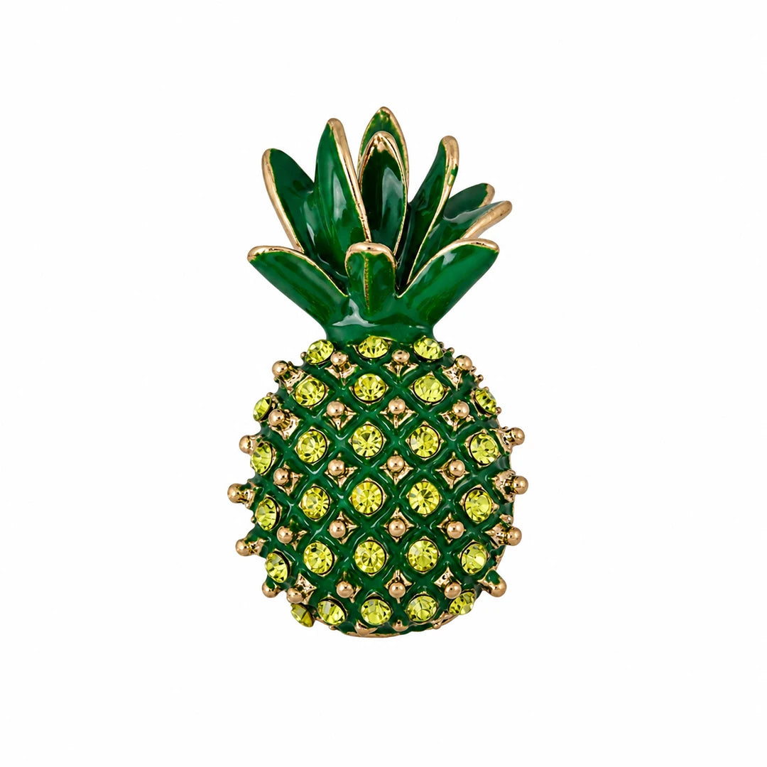 Zard Jewelry Crystal Pineapple Brooch Pin