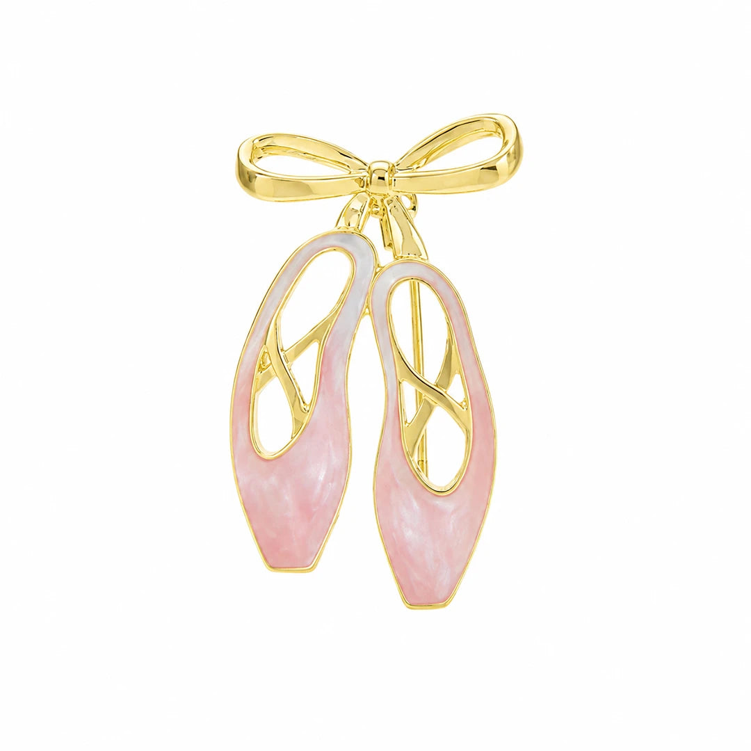 Zard Jewelry Pink Ballerina Slippers Brooch