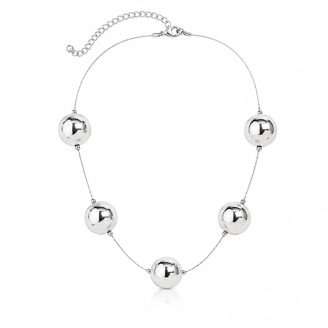 Zard Jewelry Chunky Beaded Station Collar Necklace
