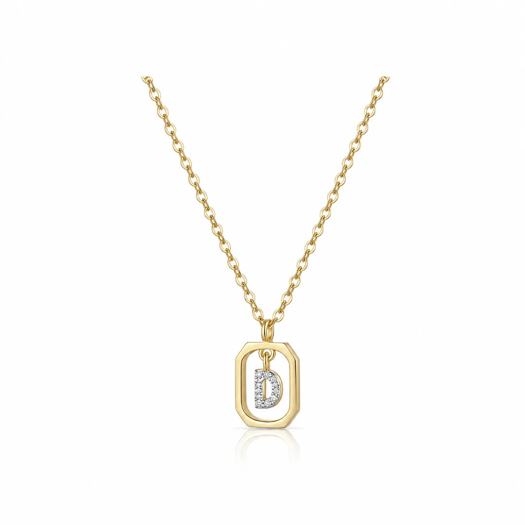 Personalized Initial Pendant Necklace, initial letter option 6