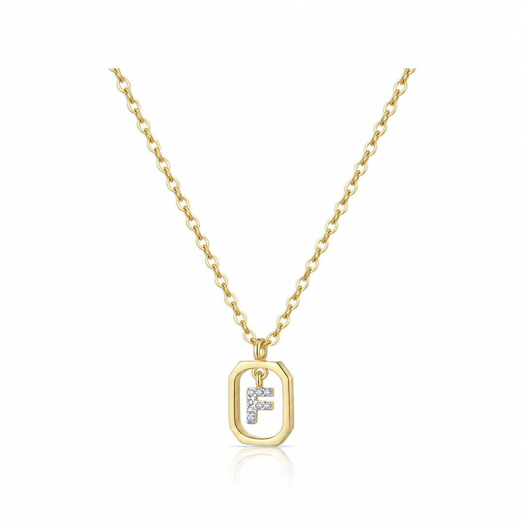 Personalized Initial Pendant Necklace, initial letter option 11