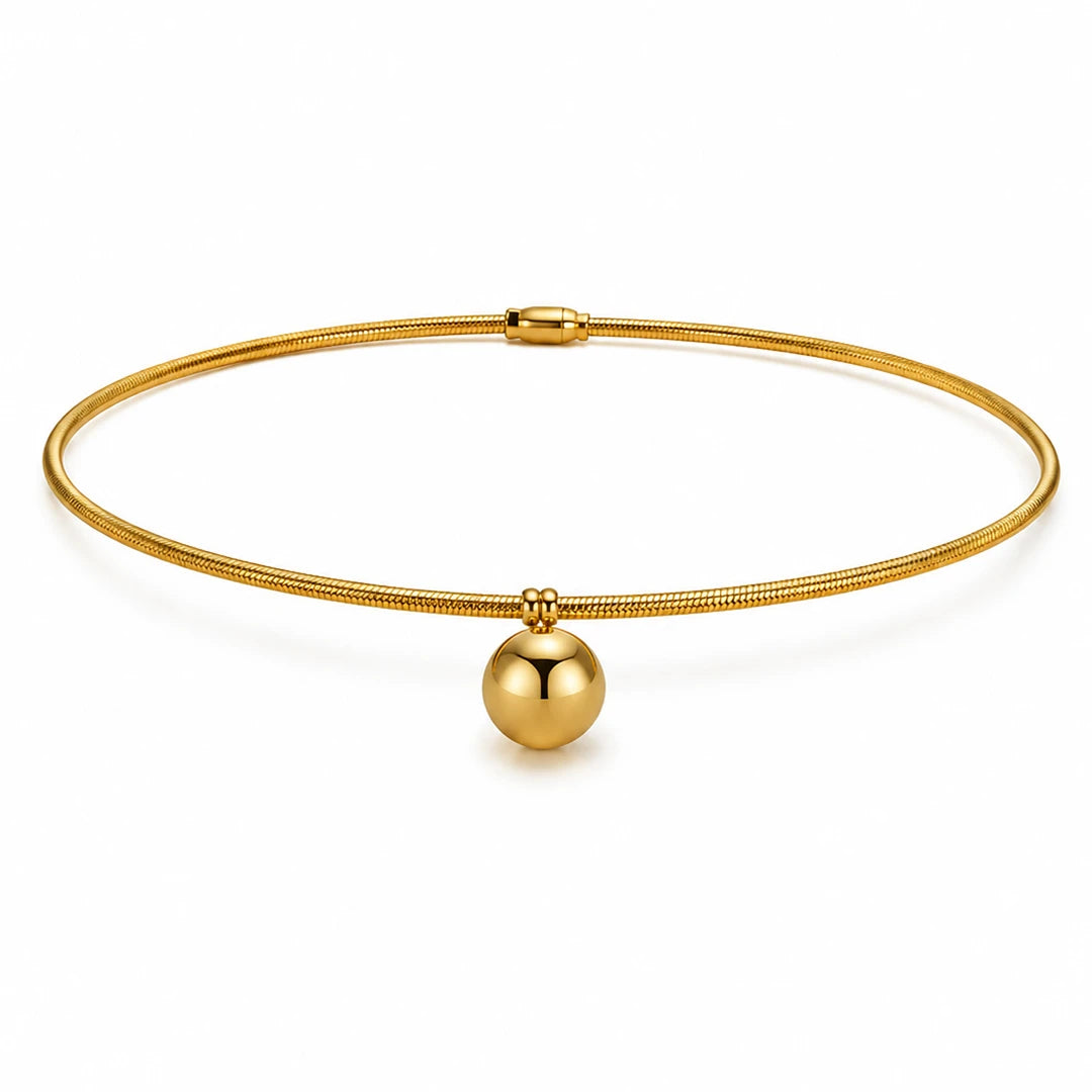Zard Jewelry Round Charm Bead Chain Necklace