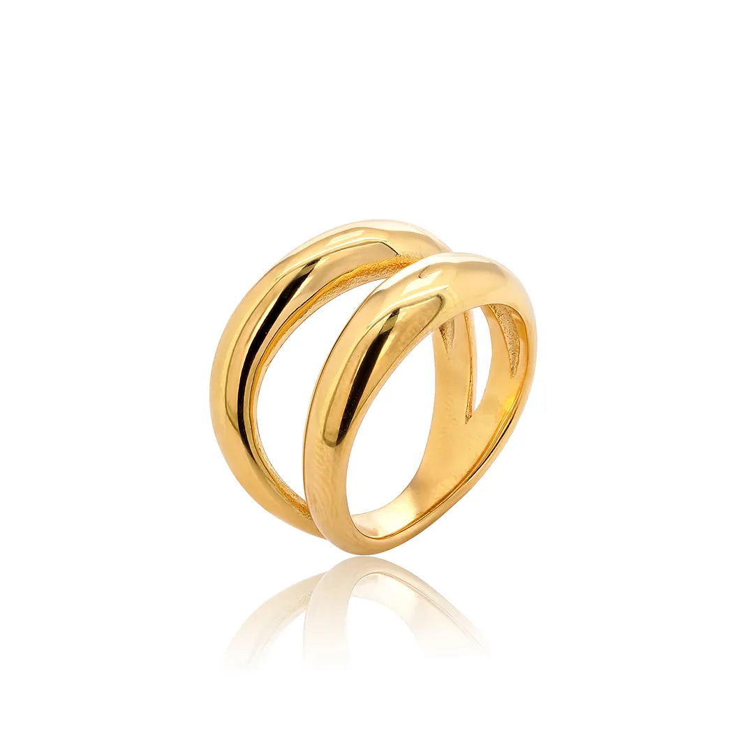 Zard Jewelry Gold Double Row Minimalist Ring