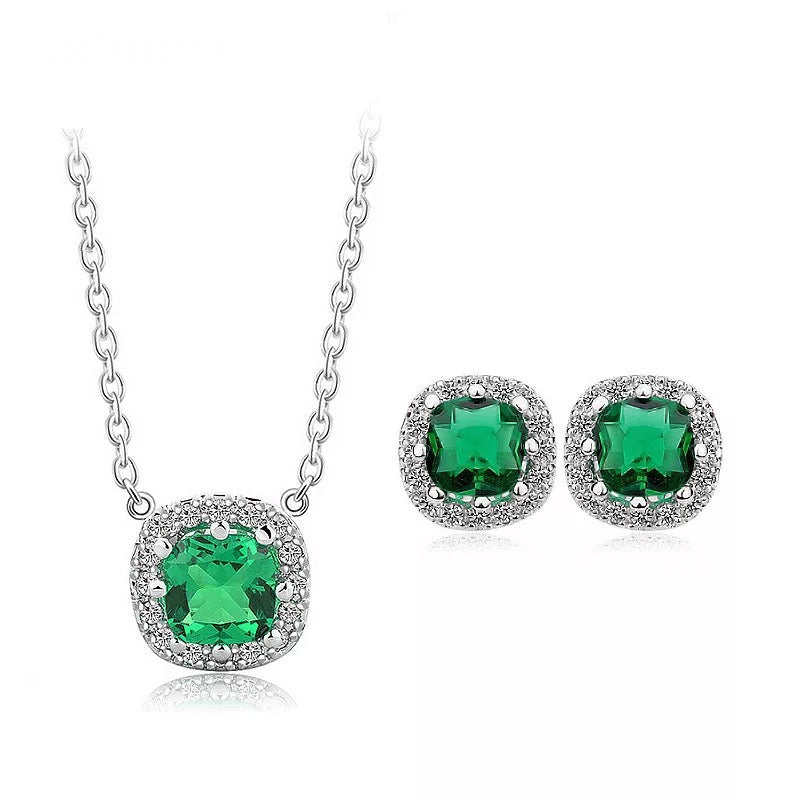 CZ Necklace and Earrings Set