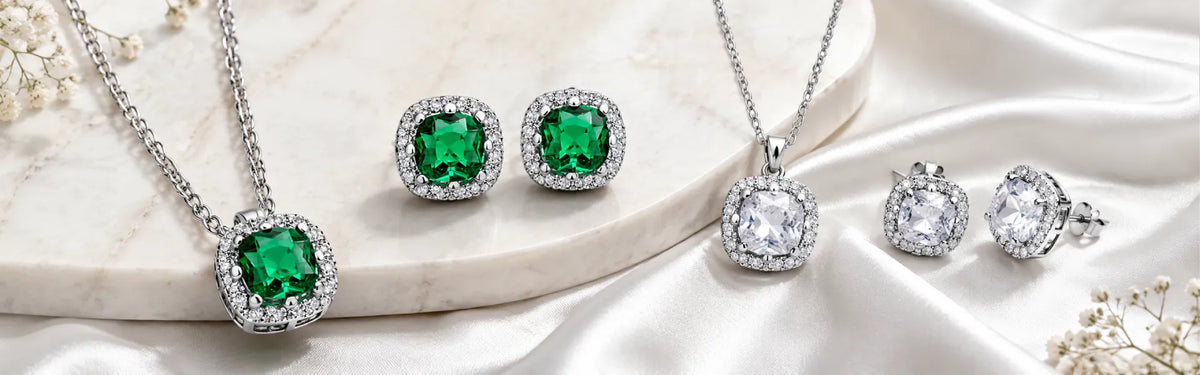 CZ Necklace and Earrings Set