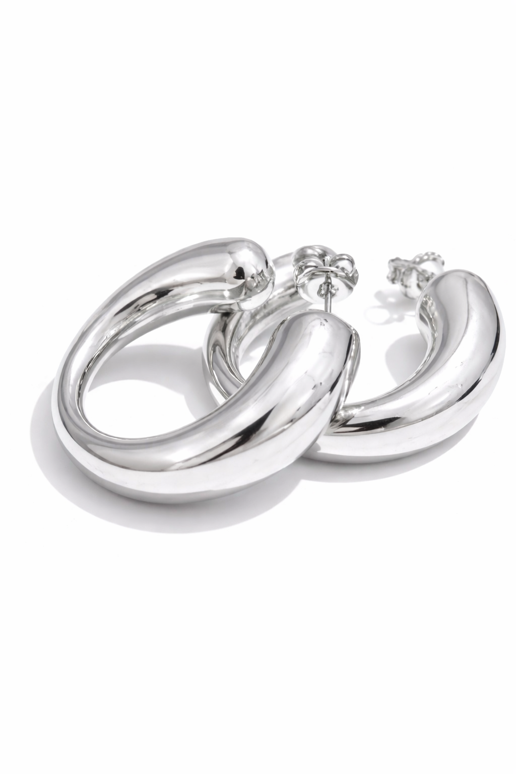 Chunky Irregular Tube Hoop Earrings