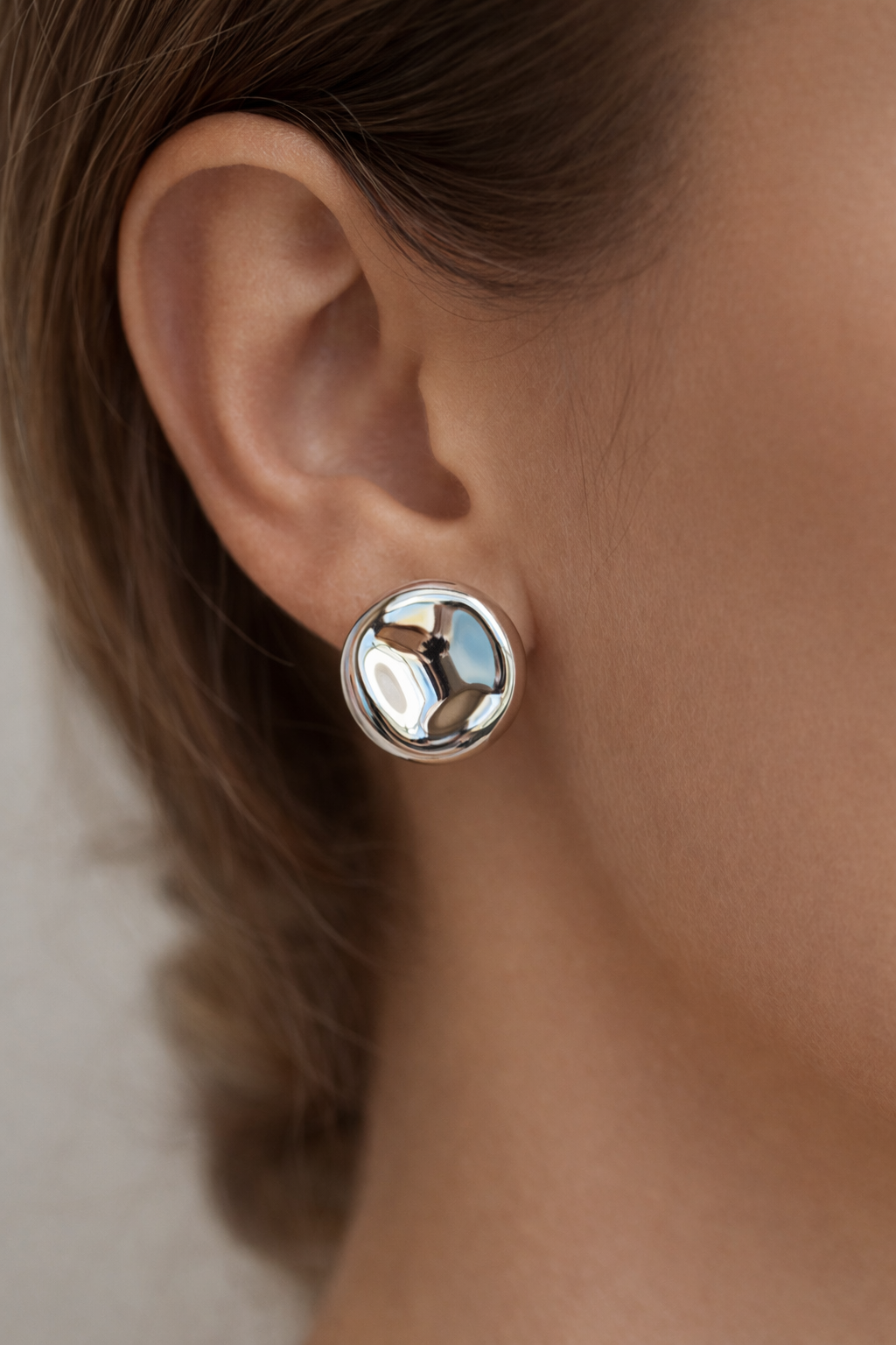 Wavy Textured Disc Earrings