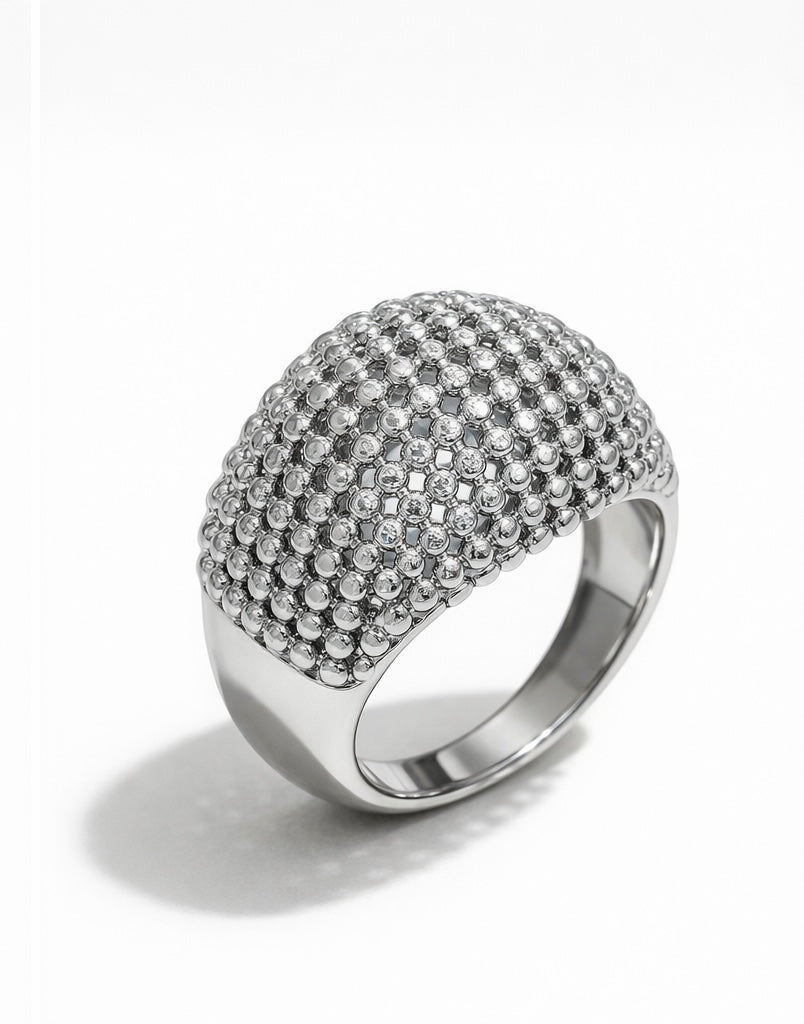 Mesh Dome Ring in Gold Vermeil