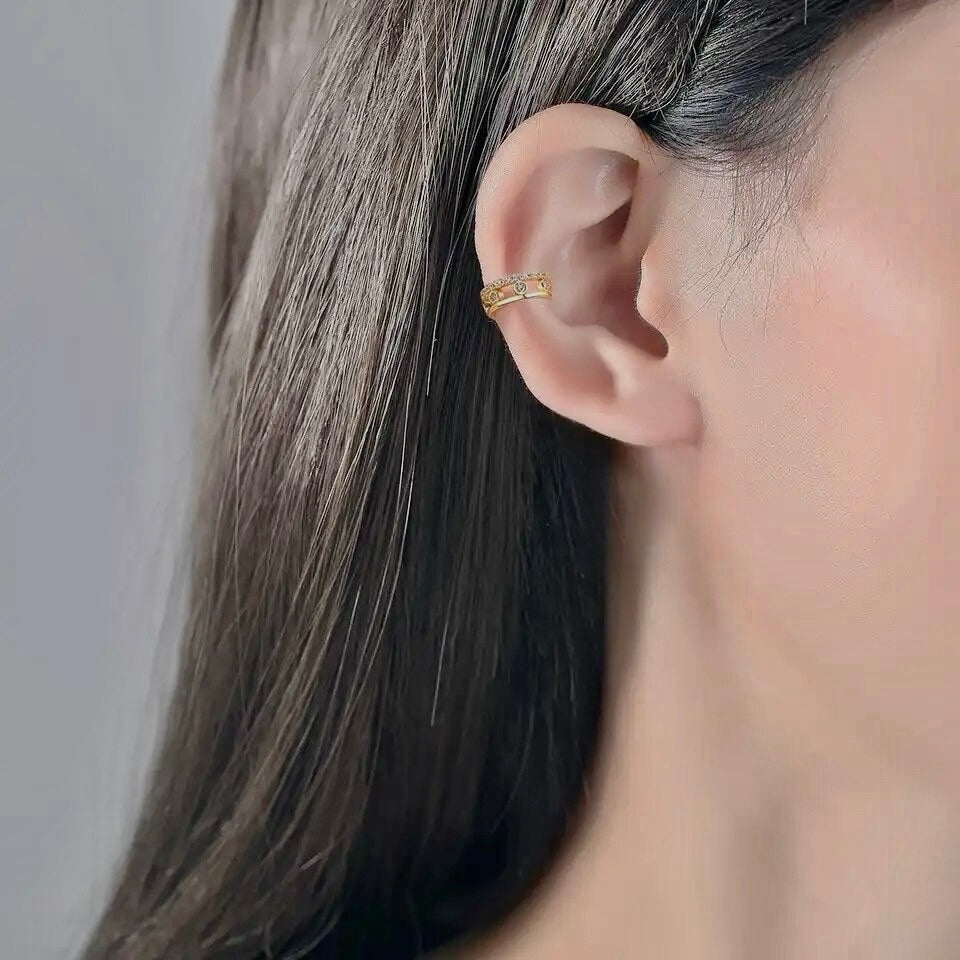 Sterling Silver Ear Cuff in 14K Gold Vermeil