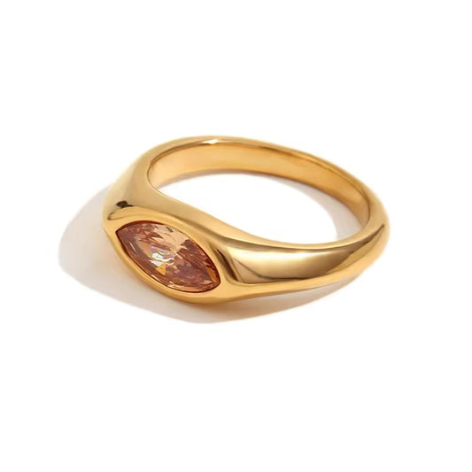 Gemstone Ring in 18k Gold Vermeil