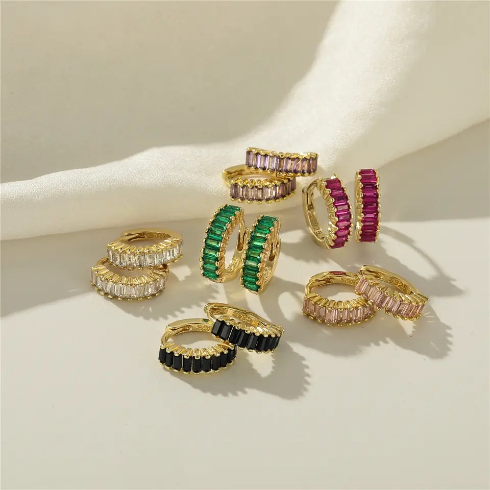 Huggie Hoop Stacked Earrings