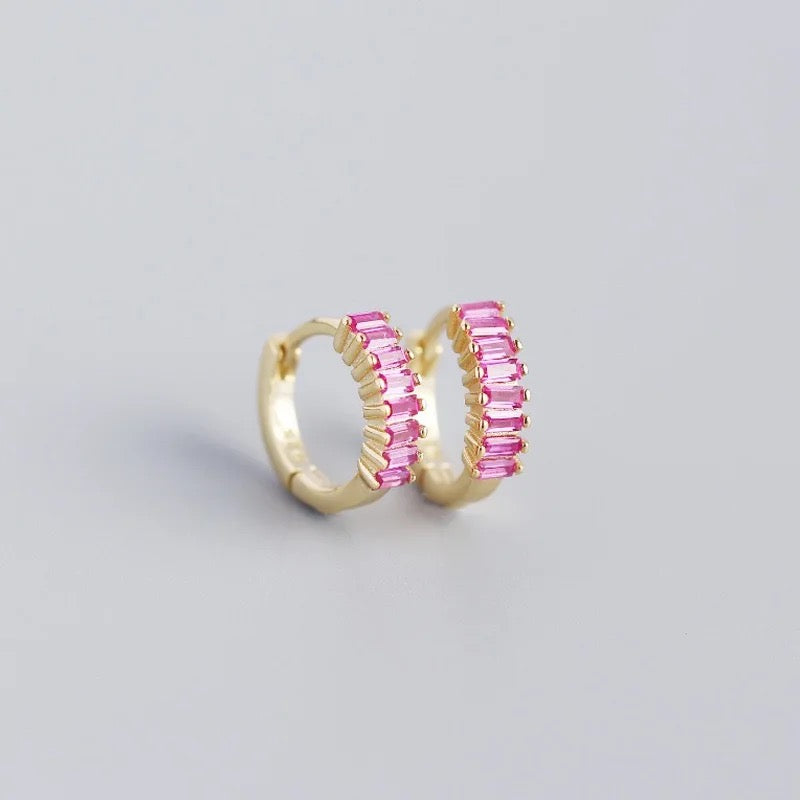 Huggie Hoop Stacked Earrings