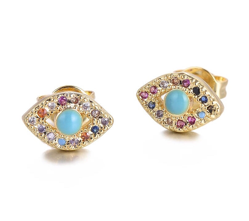 Evil Eye Stud Earrings