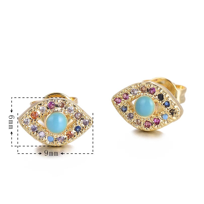 Evil Eye Stud Earrings