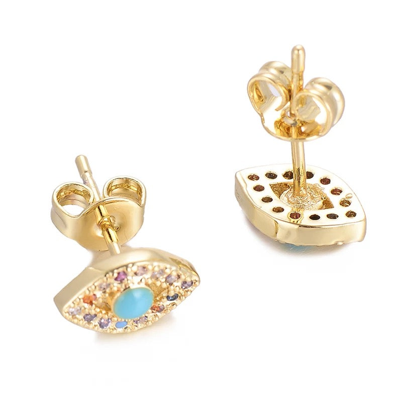 Evil Eye Stud Earrings