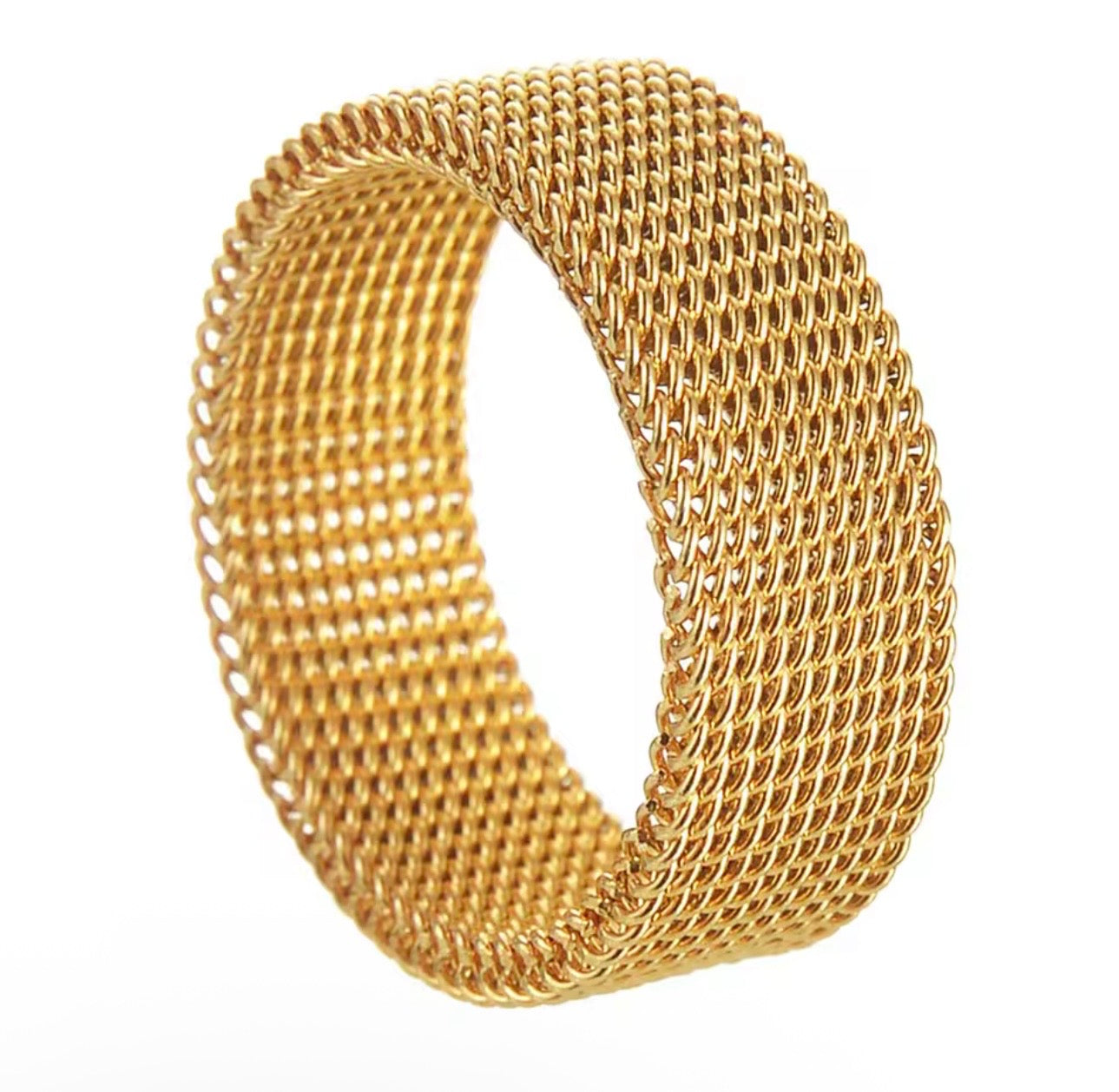 Mesh Band Ring in Gold Vermeil