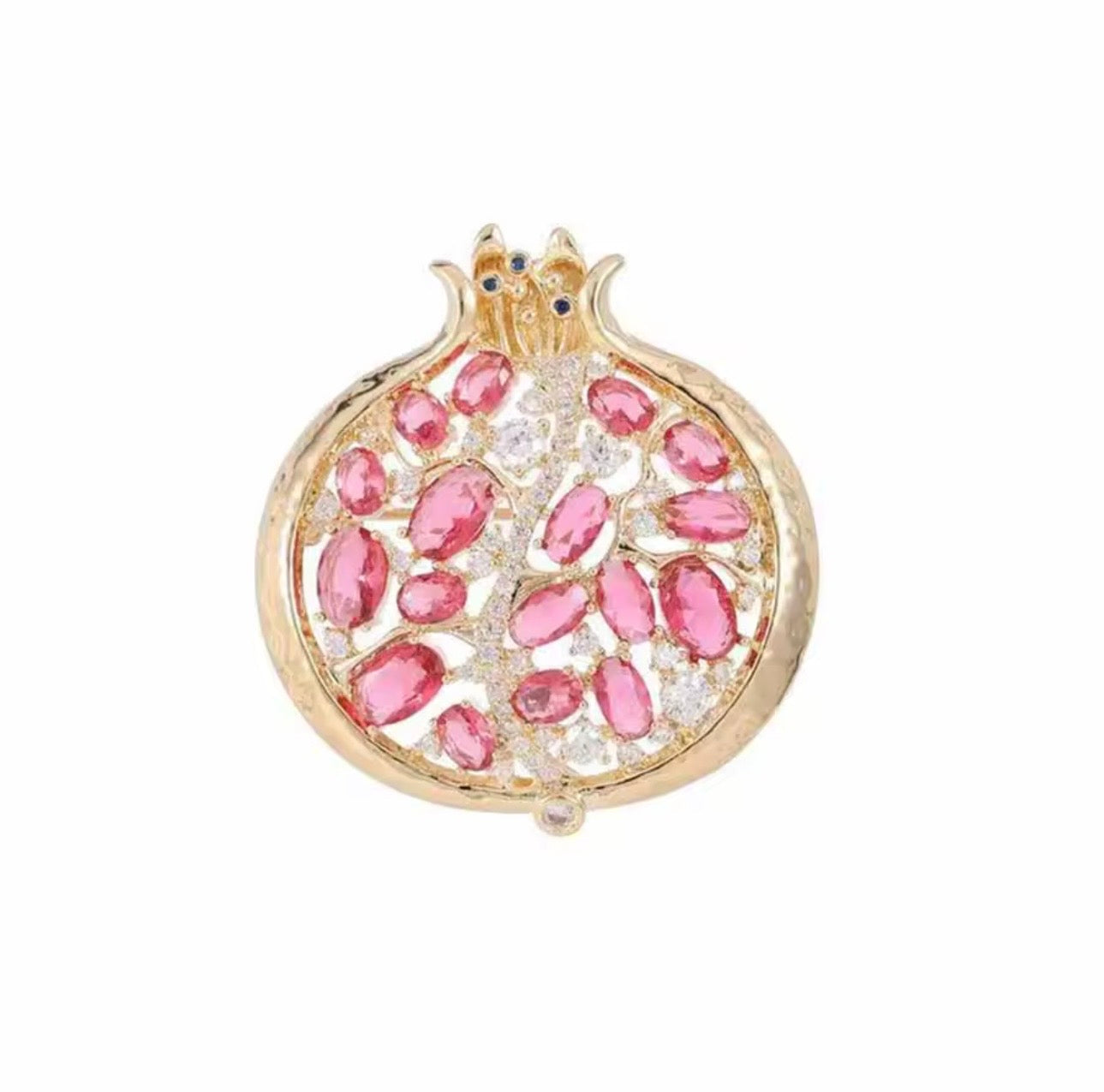 Pomegranate Sparkle Brooch in Cubic Zirconia Accent