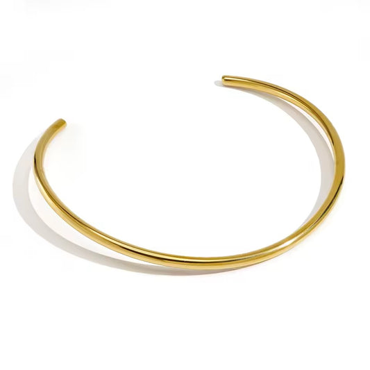 Solid Open Choker Collar in Gold Vermeil