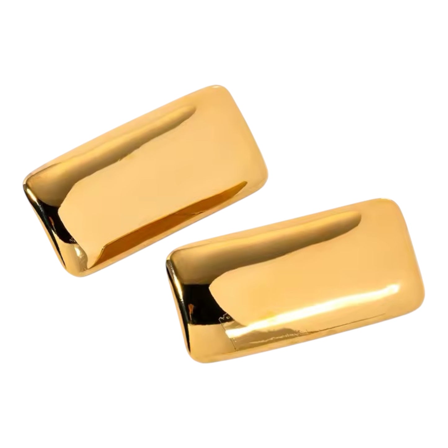 Bold Rectangualr Stud Earrings