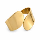 Bold Sculptural Cuff Bracelet, gold