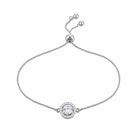 Zard Jewelry Cubic Zirconia Halo Charm Bracelet