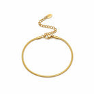 Zard Jewelry Herringbone Chain Bracelet in Gold Vermil 2 mm