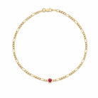 Zard Jewelry Pink CZ Figaro Chain Bracelet