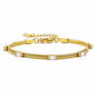 Zard Jewelry Station Herringbone Bracelet in Gold Vermeil