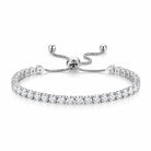 Zard Jewelry Tennis Bolo Bracelet in Clear Cubic Zirconia Accent