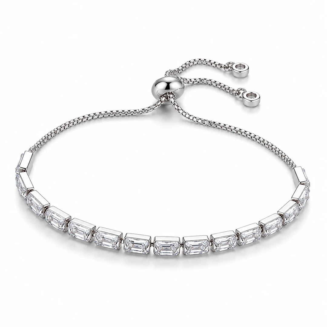 Zard Jewelry Tennis Bracelet in Emerald-Cut CZ Accent
