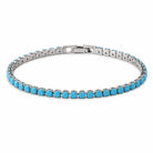 Turquoise Tennis Bracelet, silver
