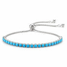 Zard Jewelry Turquoise Tennis Bolo Bracelet in Sterling Silver