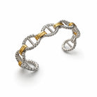 Zard Jewelry Twisted Link Bracelet Bold Rope Chain Design, two-tone