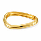 Zard Jewelry Wavy Bangle Solid Bracelet, gold