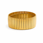 Zard Jewelry Wide Gold Stretch Bracelet