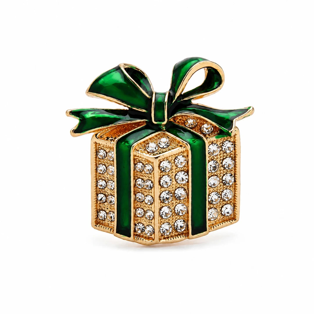 Zard Jewelry Christmas Gift Box Brooch Green
