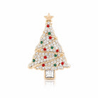 Zard Jewelry Christmas Tree Brooch In Crystal Accents