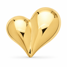 Zard Jewelry Chunky Puffy Heart Brooch Statement Pin, gold