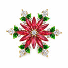 Zard Jewelry Poinsettia Christmas Flower Brooch