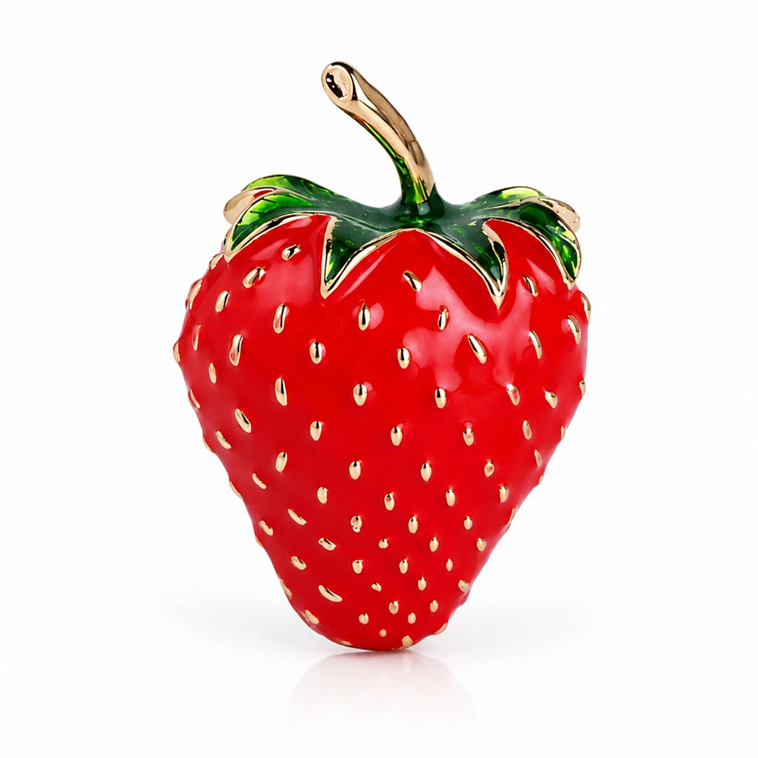 Zard Jewelry Strawberry Enamel Brooch Pin