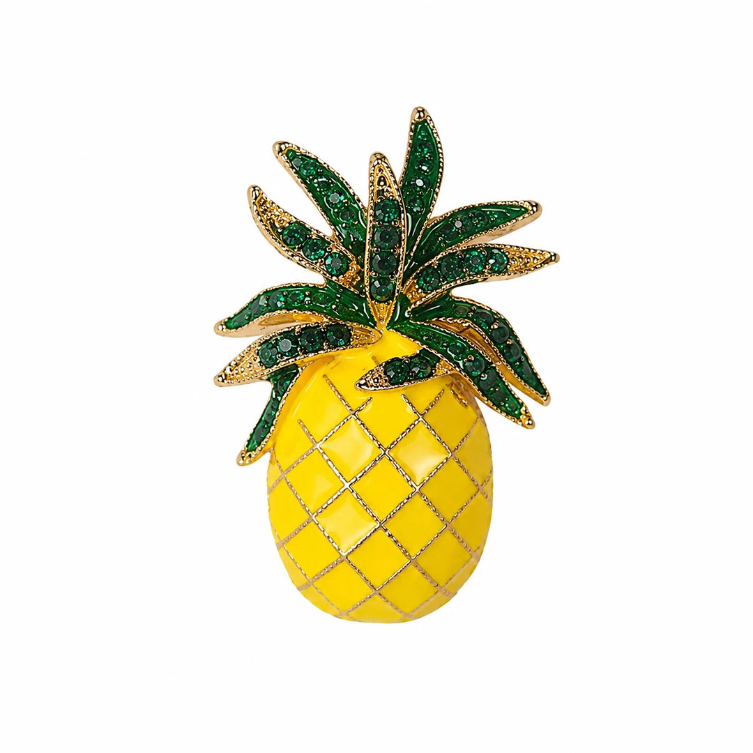 Zard Jewelry Yellow Enamel Pineapple Brooch