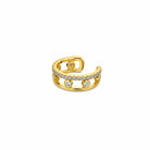 Ear Cuff in Gold, close-up detail view