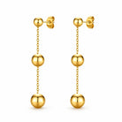 Zard Jewelry Ball Chain Drop Earrings In Gold